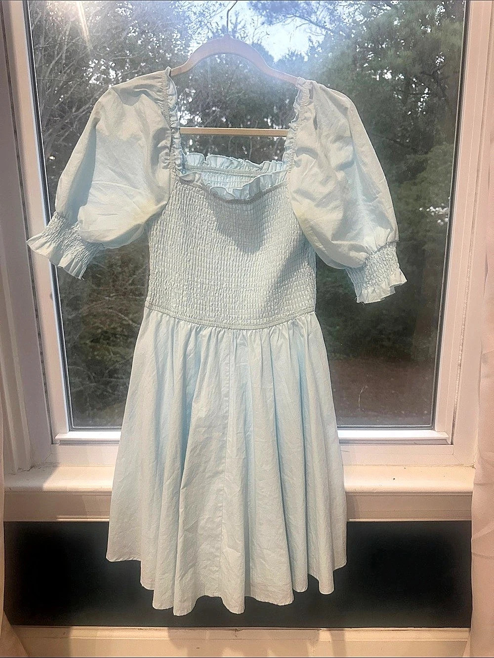 Hill House Home The Ellie Nap Dress Blue Smocked Midi Dress